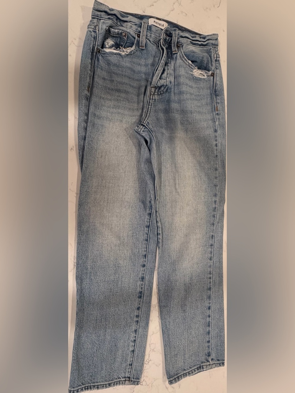 Pistola Men’s Straight Jeans in Faded Light Blue